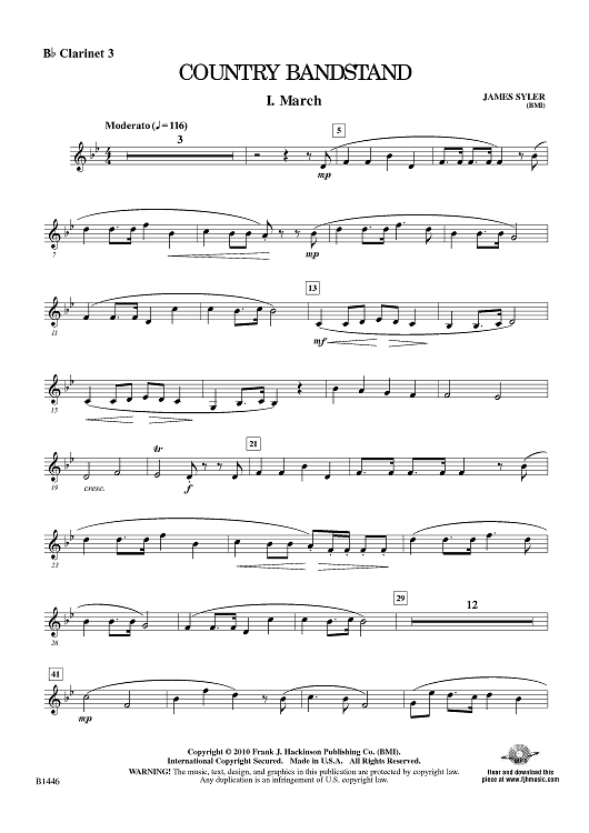 Country Bandstand - Bb Clarinet 3
