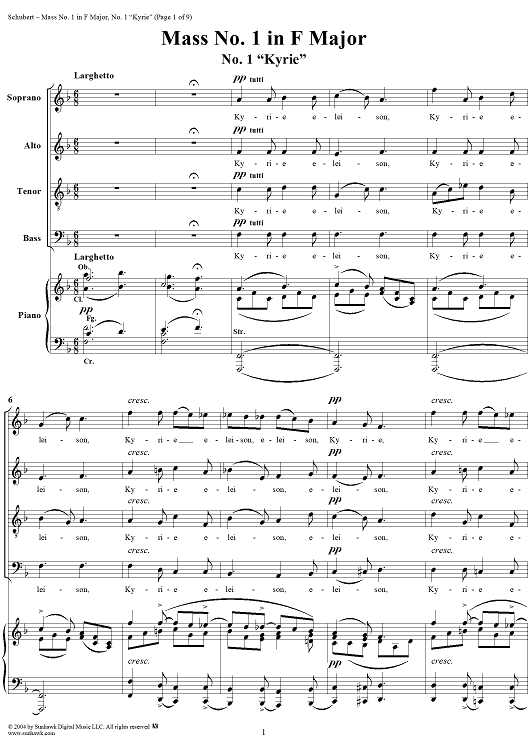 Mass No. 1 in F Major, D105: No. 1, Kyrie