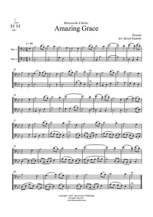 Amazing Grace - Euphonium 2