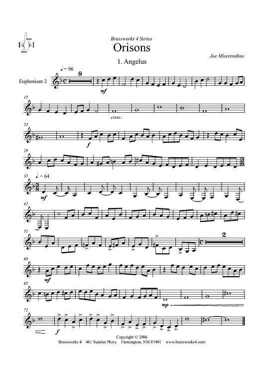 Orisons - Euphonium 2 TC