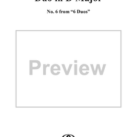 Duo No. 6 in D Major - Violin