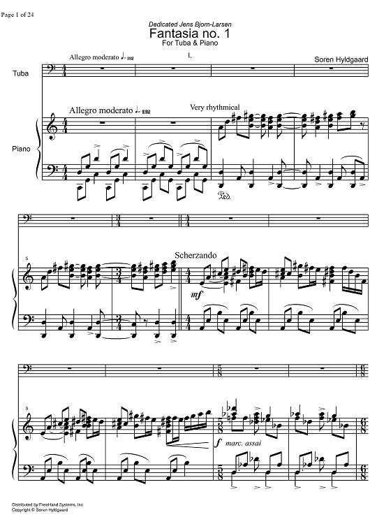 Fantasia No. 1 - Score