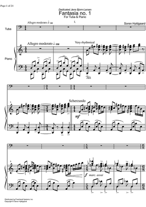 Fantasia No. 1 - Score