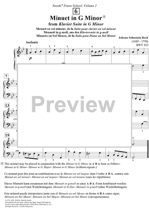 Minuet in G Minor - from Klavier Suite in G Minor