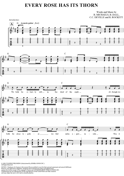 Every Rose Has Its Thorn