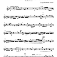 For Unto Us a Child Is Born - from The Messiah - Part 1 Flute, Oboe or Violin