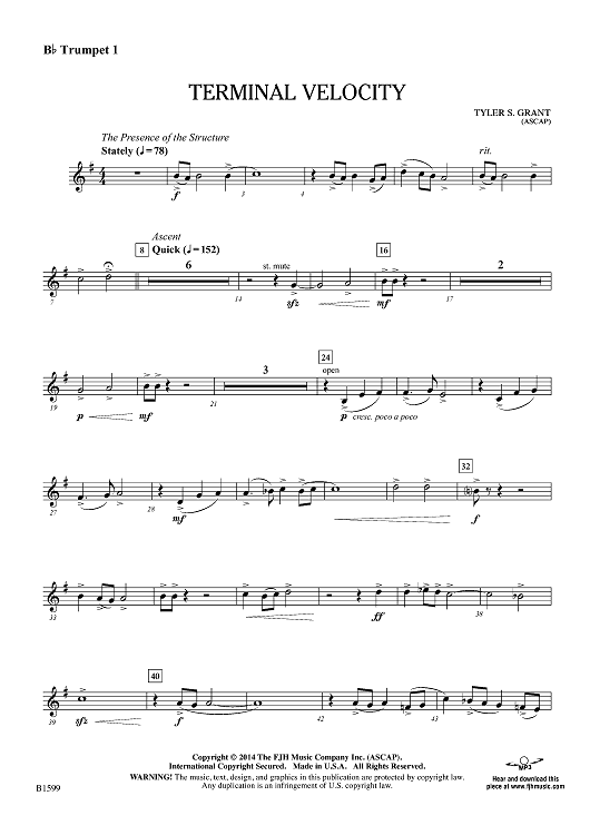 Terminal Velocity - Bb Trumpet 1