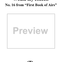 Would my conceit  - No. 16 from "First Book of Airs, Part 2"