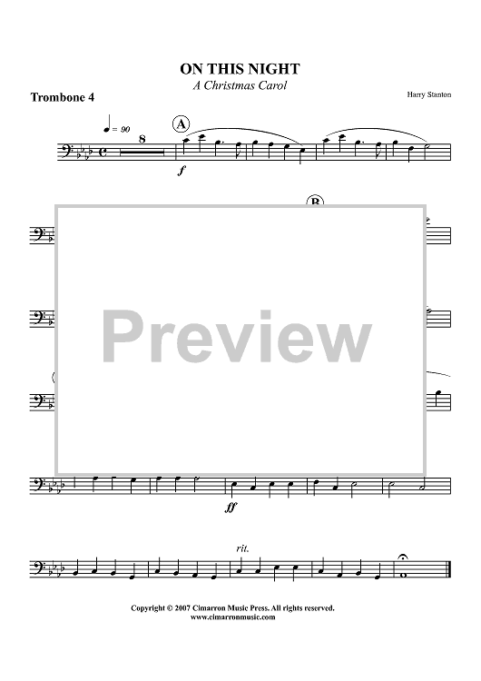 On This Night - Trombone 4