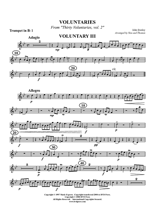 Voluntaries - Trumpet 1