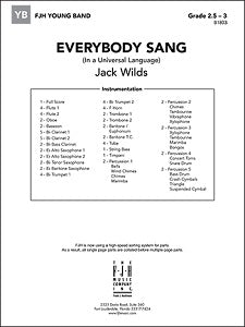 Everybody Sang (In a Universal Language) - Score