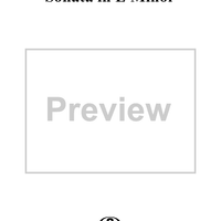 Sonata in E Minor - Piano