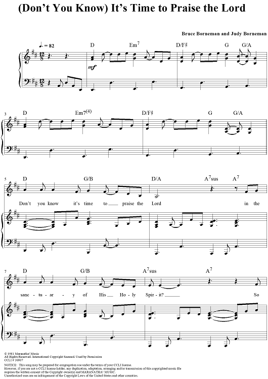 (Don't You Know) It's Time to Praise the Lord