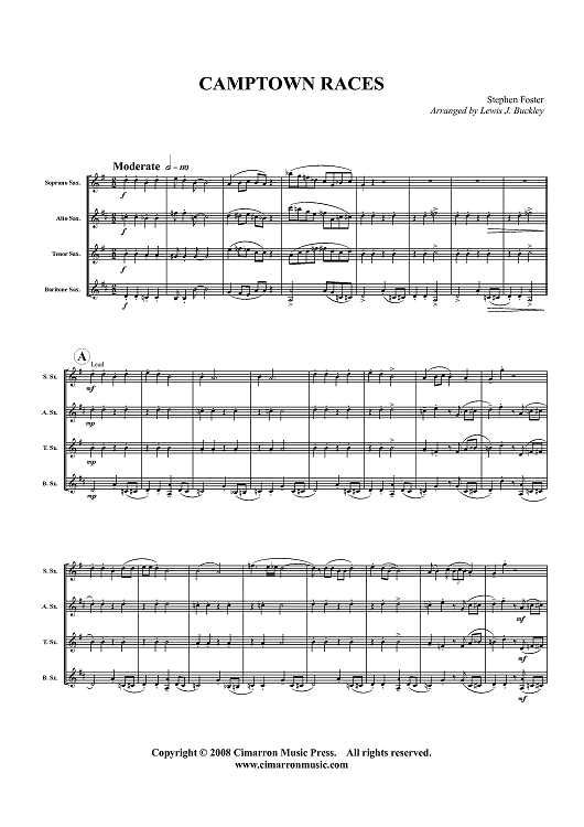 Camptown Races - Score