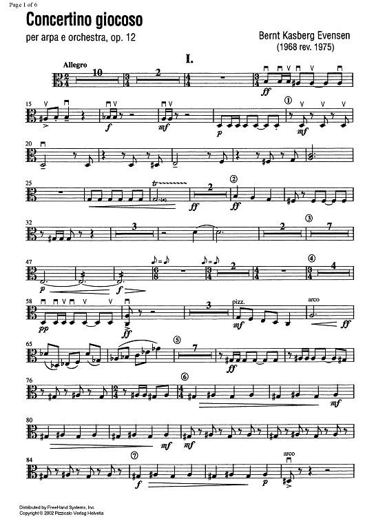 Concertino giocoso Op. 12 - Viola