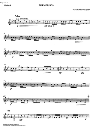 Wienerisch Op.207 - Violin 2
