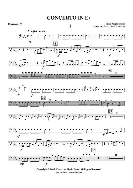 Concerto in E-flat - Bassoon 2