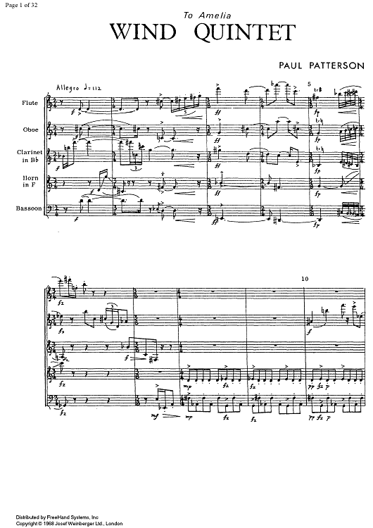 Wind Quintet - Score