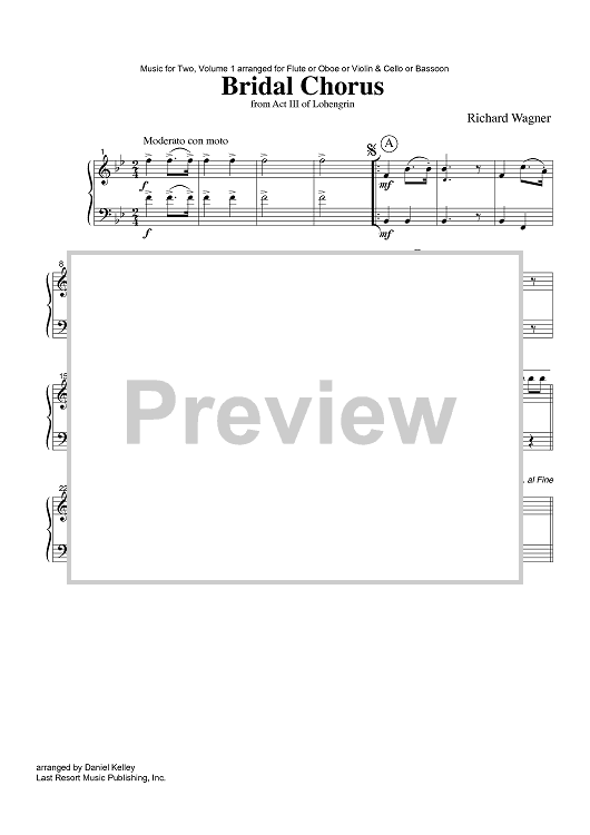 Bridal Chorus - from Act III of Lohengrin