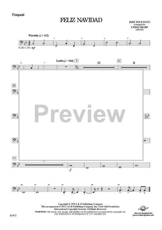 Feliz Navidad - Timpani