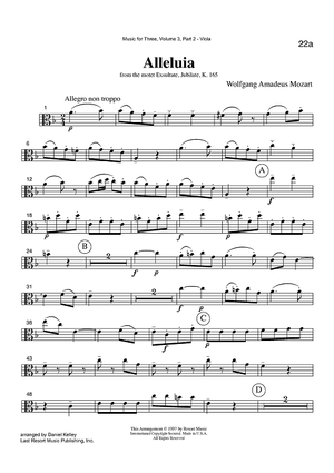 Alleluia - from the motet Exsultate, Jubilate, K. 165 - Part 2 Viola