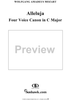 Alleluja, four voice canon in C Major, K553