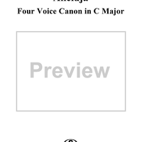 Alleluja, four voice canon in C Major, K553