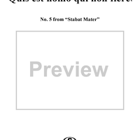 Stabat Mater, No. 5: Quis est homo qui non fleret