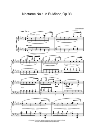 Nocturne No.1 in Eb Minor, Op.33