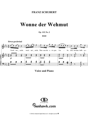 Wonne der Wehmuth, Op. 115, No. 2, D260