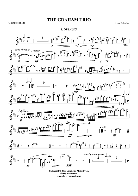 The Graham Trio - Clarinet in Bb