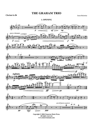 The Graham Trio - Clarinet in Bb