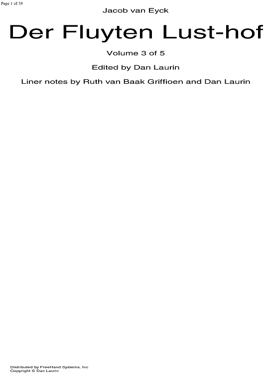 Der Fluyten Lust-hof Vol. 3