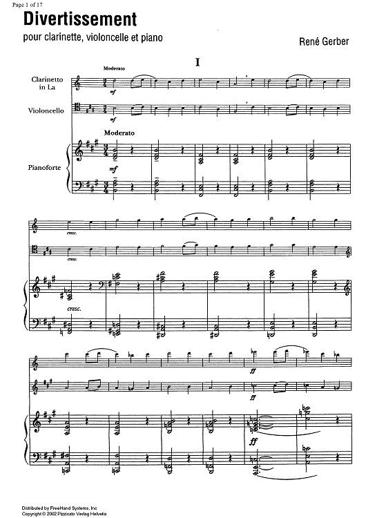 Divertissement - Score