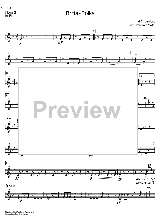 Britta Polka - Horn in E-flat 3