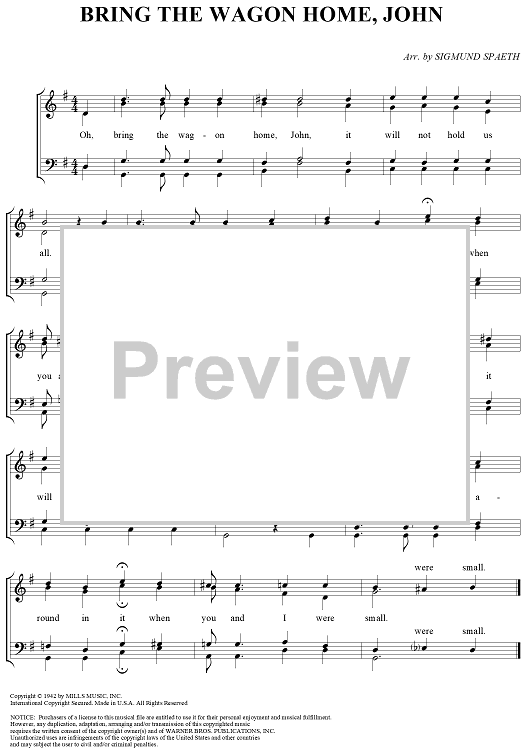 Bring the Wagon Home, John