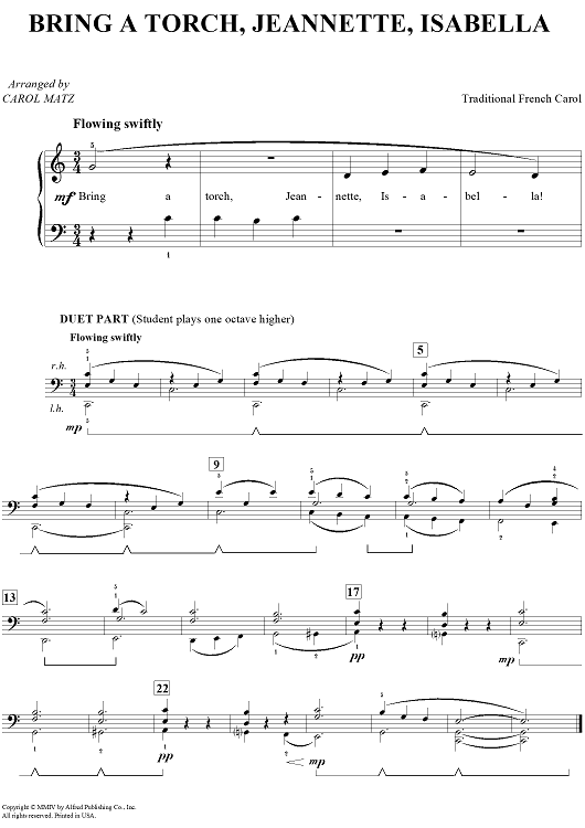 Bring a Torch, Jeannette, Isabella