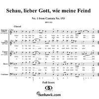 Schau, lieber Gott, wie meine Feind - No. 1 from Cantata No. 153 - BWV153
