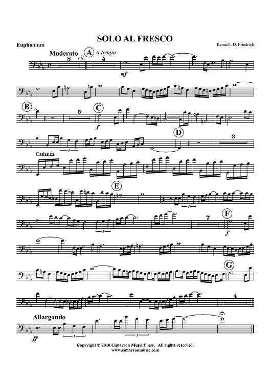Solo al Fresco - Euphonium BC/TC