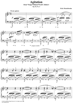 Songs Without Words, bk. 4, op. 53, no. 3 ("Agitation")