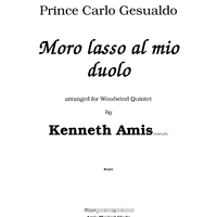 Moro lasso al mio duolo - Introductory Notes
