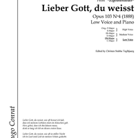 Lieber Gott, du weisst Op.103 No. 4