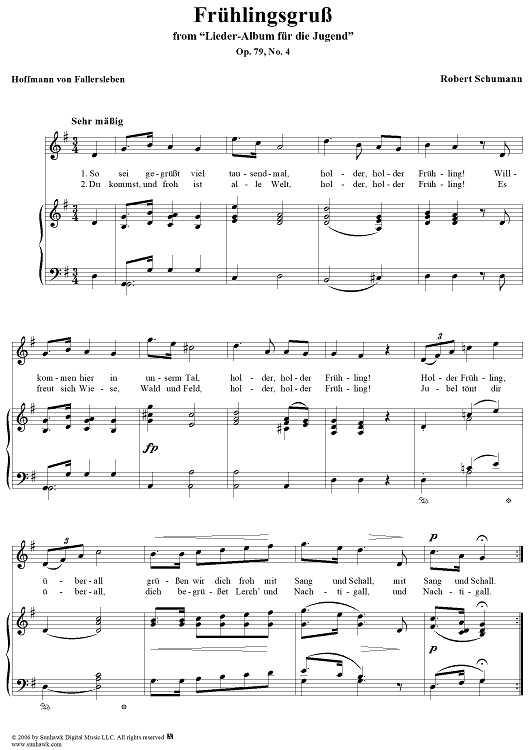 Frühlingsgruß, No. 4, Op. 79