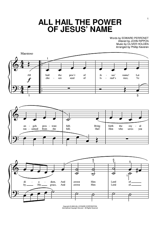 All Hail The Power Of Jesus' Name