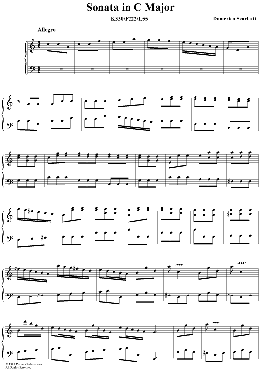 Sonata in C major, K. 330