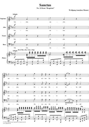Sanctus - No. 10 from "Requiem"  K626
