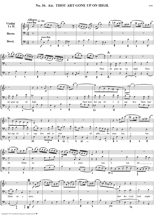 Messiah, no. 36: Thou art gone up on high - Full Score