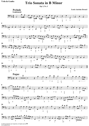 Trio Sonata in B Minor Op. 3, No. 3 - Viola da gamba
