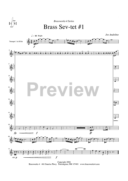 Brass Sev-tet #1 - Trumpet 1 in Bb