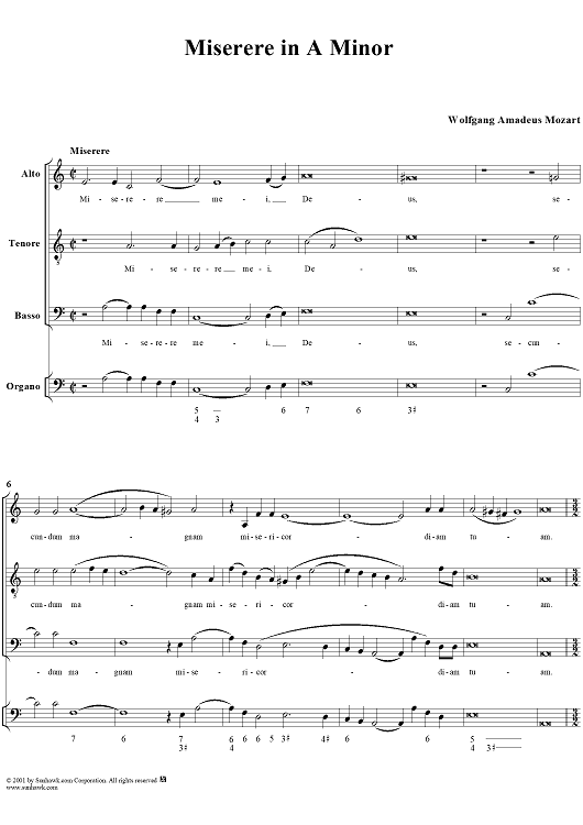 Miserere in A minor - K85 (K73s)